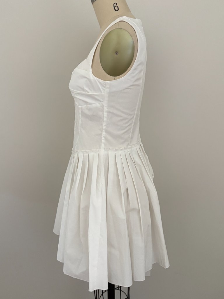Cherley Women's Mini Dress Off White Corset Style Flare Balletcore Coquette S — image 2 of 8